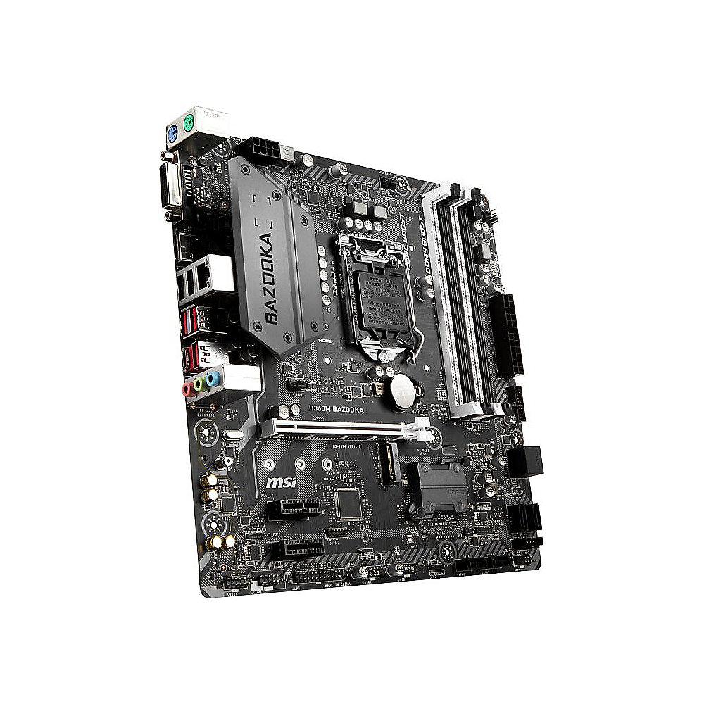 MSI B360M Bazooka mATX Mainboard Sockel 1151 (Coffee Lake), MSI, B360M, Bazooka, mATX, Mainboard, Sockel, 1151, Coffee, Lake,