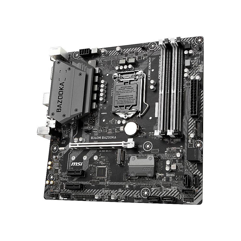 MSI B360M Bazooka mATX Mainboard Sockel 1151 (Coffee Lake), MSI, B360M, Bazooka, mATX, Mainboard, Sockel, 1151, Coffee, Lake,