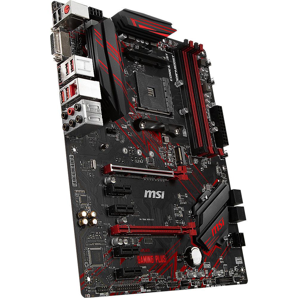 MSI B450 Gaming Plus ATX Mainboard Sockel AM4 M.2/DVI/HDMI/USB3.1