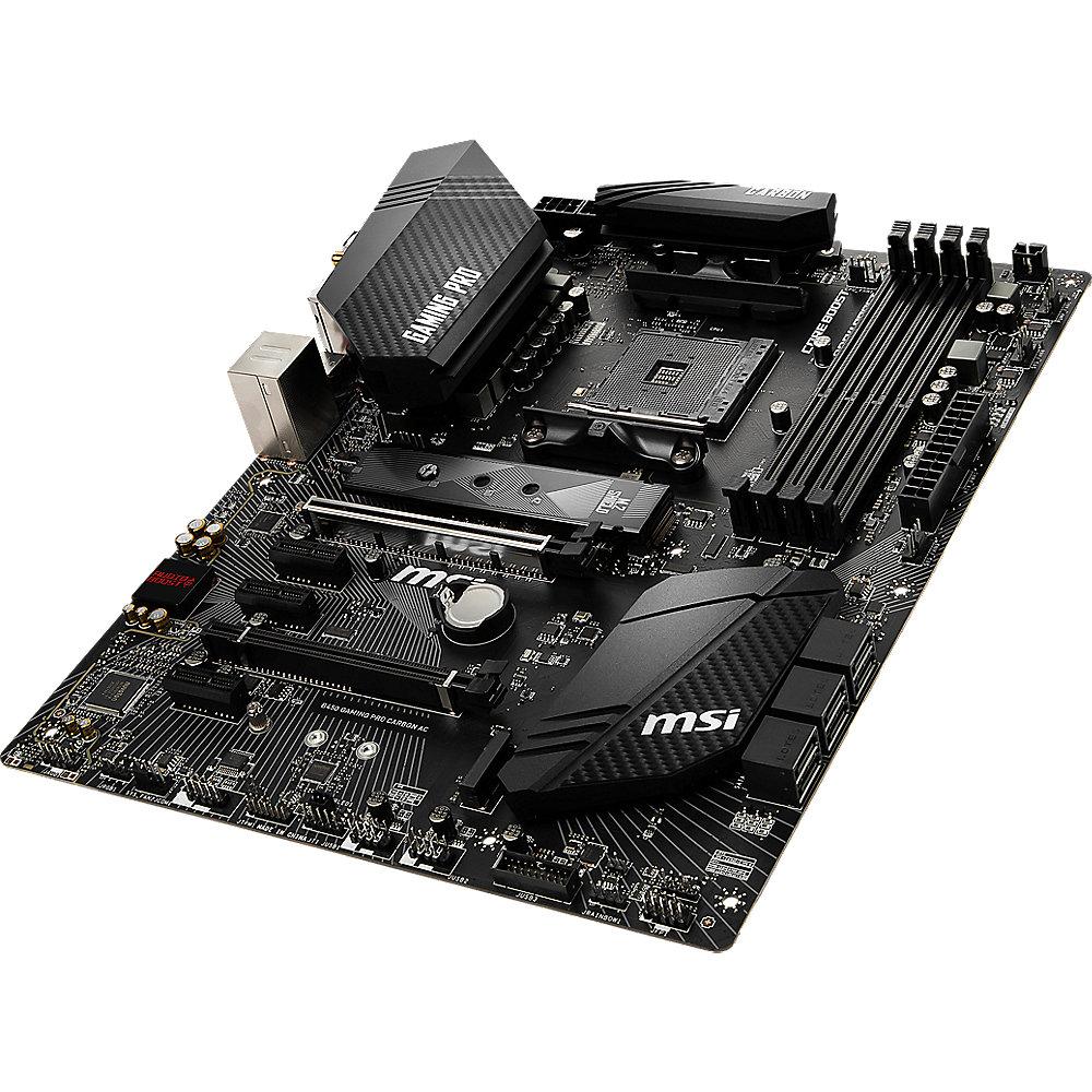 MSI B450 Gaming Pro Carbon AC ATX Mainboard Sockel AM4 2xM.2/DP/HDMI/WLAN/BT, MSI, B450, Gaming, Pro, Carbon, AC, ATX, Mainboard, Sockel, AM4, 2xM.2/DP/HDMI/WLAN/BT