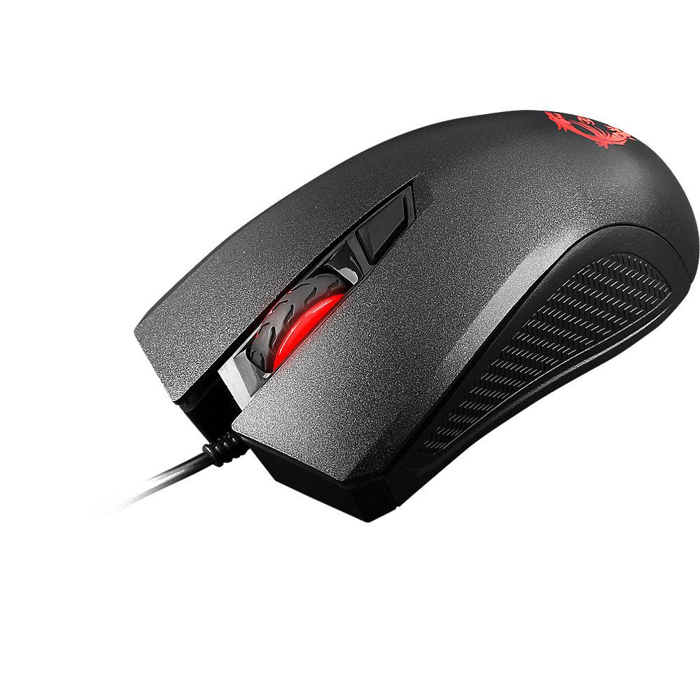 MSI Clutch GM10 Gaming Mause schwarz, USB, MSI, Clutch, GM10, Gaming, Mause, schwarz, USB