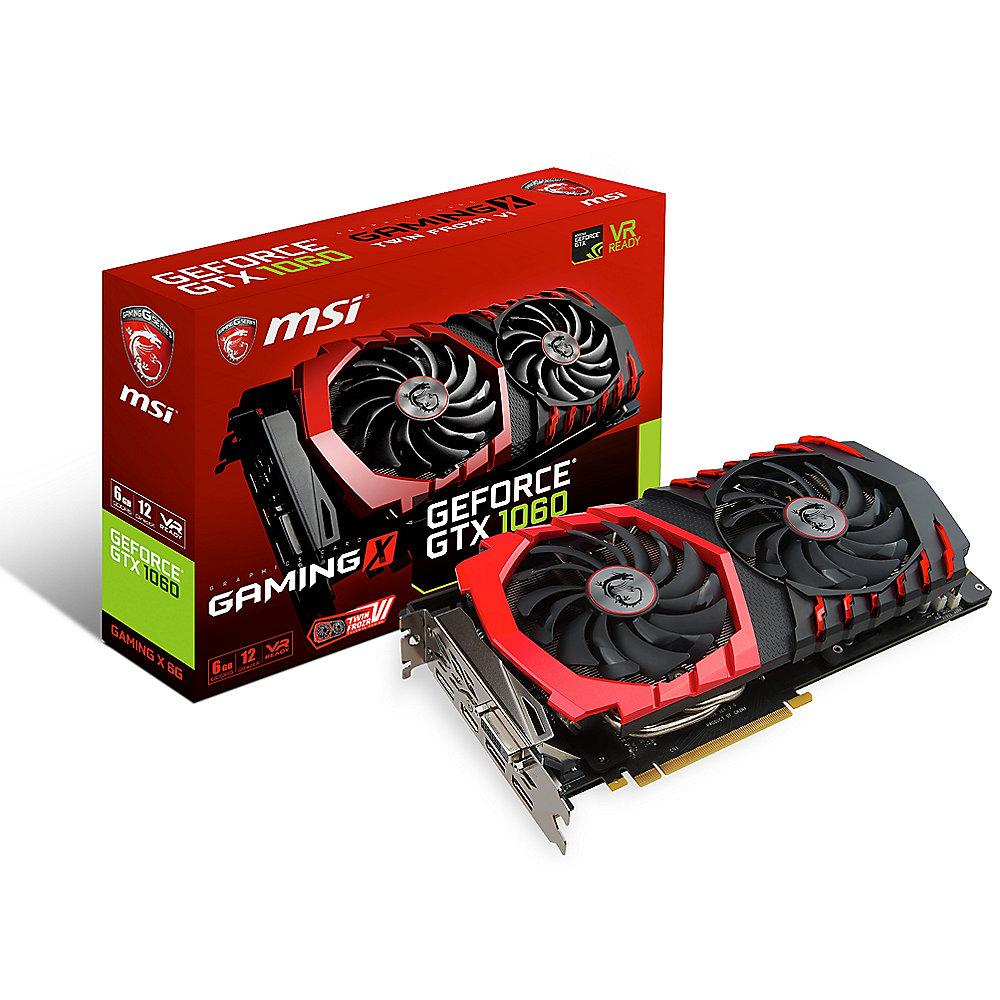 MSI GeForce GTX 1060 Gaming X 6G TwinFrozr VI 6GB GDDR5 Grafikkarte DVI/HDMI/DP