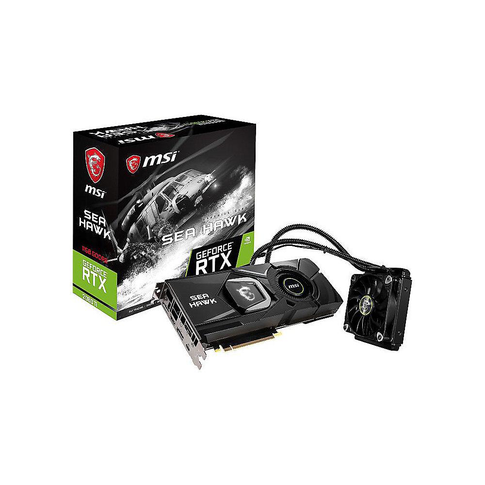 MSI GeForce RTX 2080Ti Sea Hawk X 11GB GDDR6 Grafikkarte 3xDP/HDMI/USB (TypC)