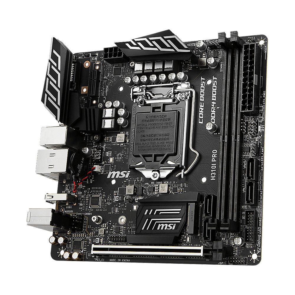 MSI H310I Pro Mini-ITX Mainboard Sockel 1151v2 (Coffee Lake), MSI, H310I, Pro, Mini-ITX, Mainboard, Sockel, 1151v2, Coffee, Lake,