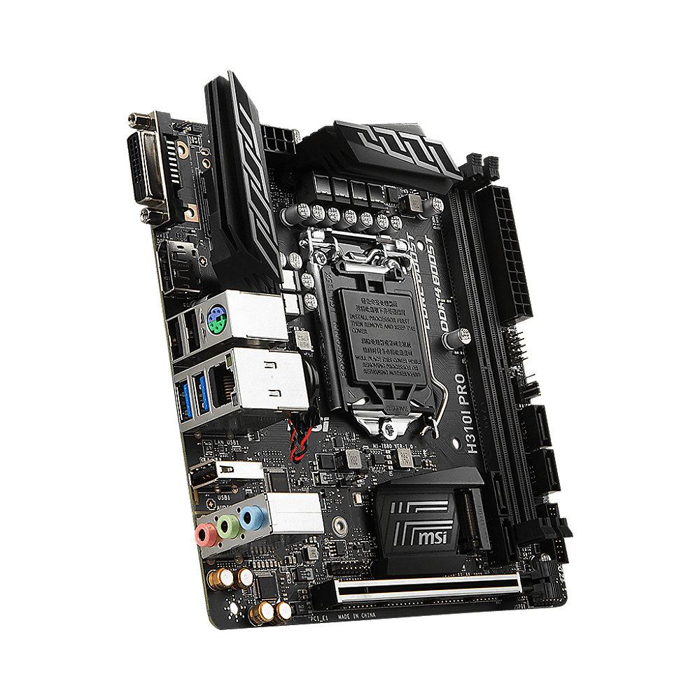 MSI H310I Pro Mini-ITX Mainboard Sockel 1151v2 (Coffee Lake), MSI, H310I, Pro, Mini-ITX, Mainboard, Sockel, 1151v2, Coffee, Lake,