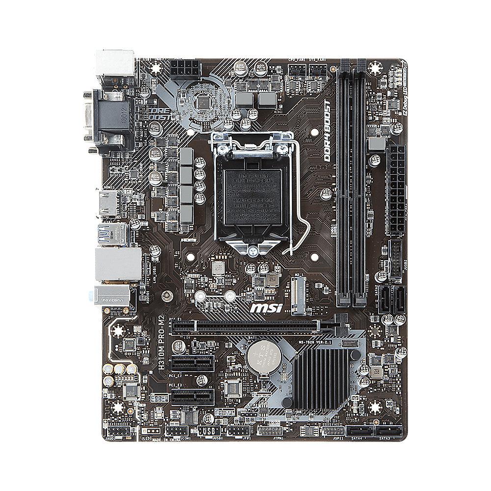 MSI H310M Pro-M2 mATX Mainboard Sockel 1151v2 (Coffee Lake), MSI, H310M, Pro-M2, mATX, Mainboard, Sockel, 1151v2, Coffee, Lake,