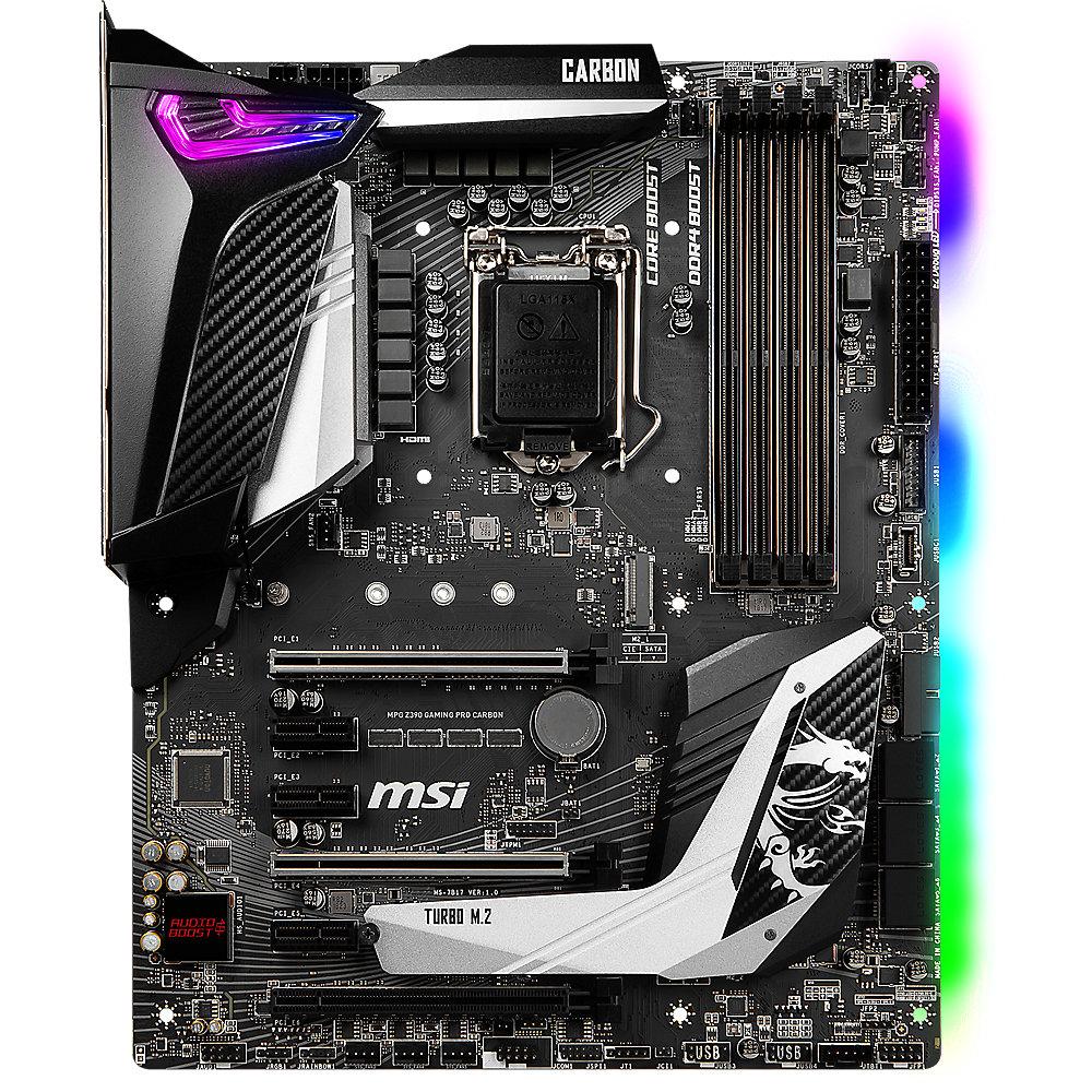 MSI MPG Z390 Gaming Pro Carbon ATX Mainboard Sockel 1151, MSI, MPG, Z390, Gaming, Pro, Carbon, ATX, Mainboard, Sockel, 1151