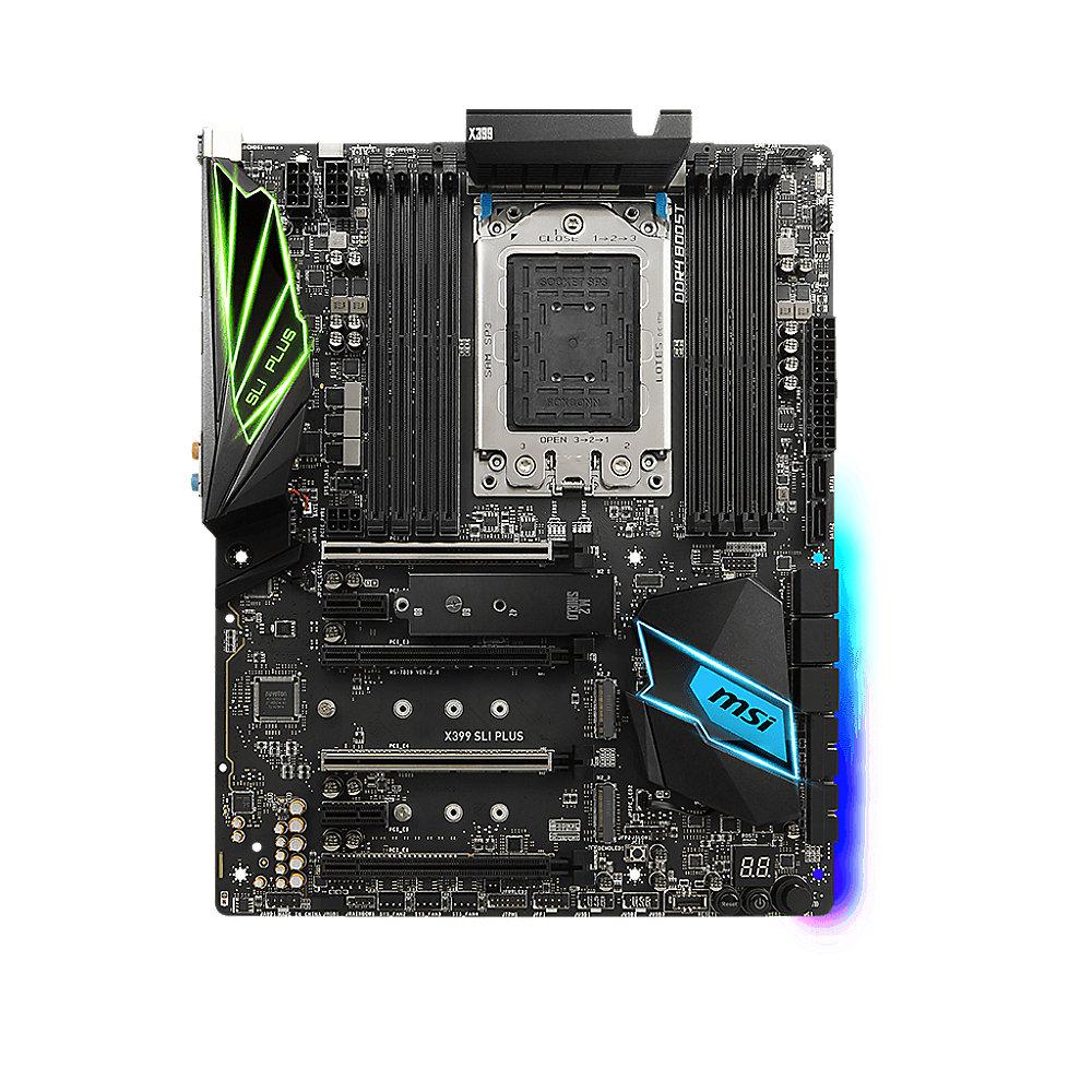 MSI X399 SLI Plus ATX Mainboard Sockel TR4 USB3.1(C)/3xM.2