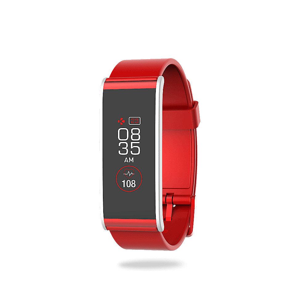 MyKronoz ZeFit4 HR Fitnesstracker rot silber