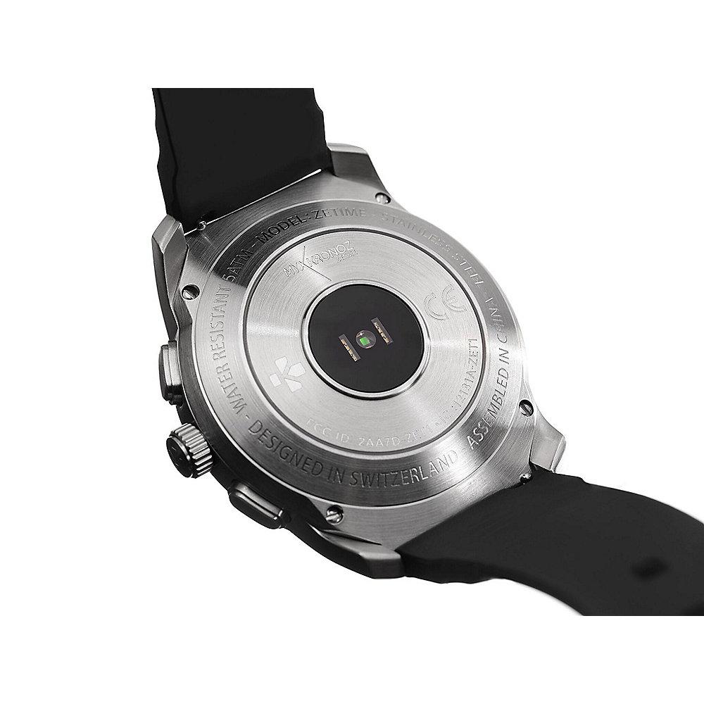 MyKronoz ZeTime hybride Smartwatch schwarz silber