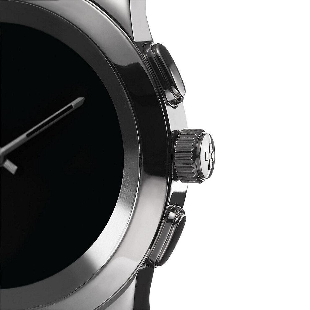 MyKronoz ZeTime hybride Smartwatch schwarz silber