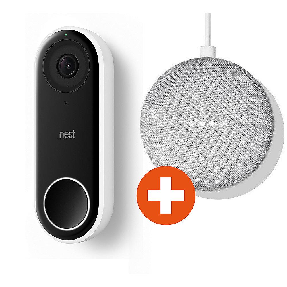 Nest Hello Videotürklingel   Google Home Mini Kreide, Nest, Hello, Videotürklingel, , Google, Home, Mini, Kreide