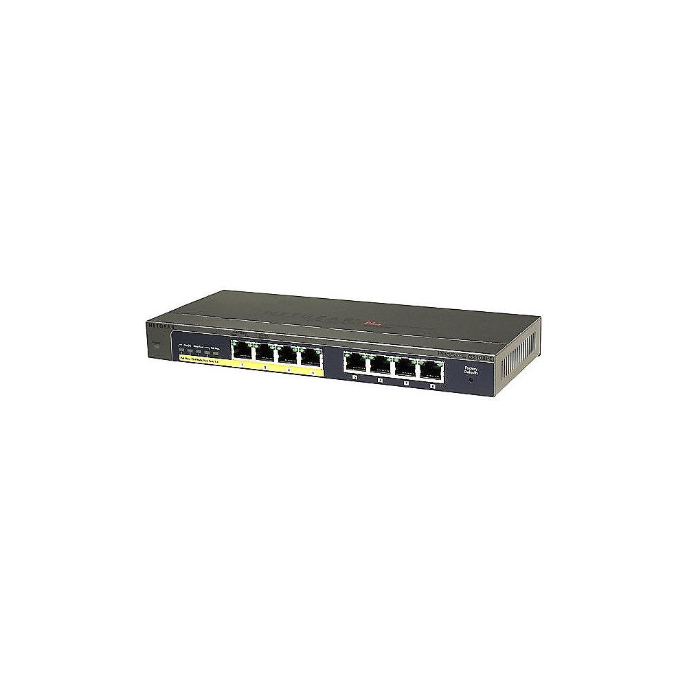 Netgear GS108PE ProSafe Plus 8-Port Gigabit Ethernet Switch / 4-PoE Ports/IGMP