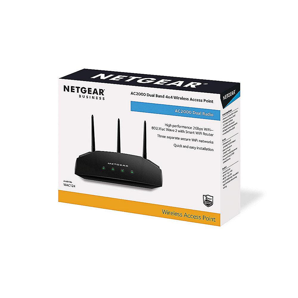 Netgear WAC124 AC2000 Dualband WLAN Router 4 Port Switch schwarz