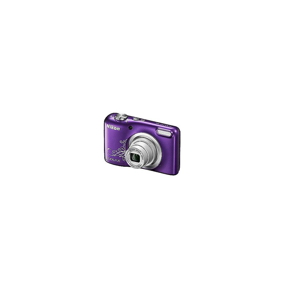 Nikon COOLPIX A10 Digitalkamera Kit violett lineart   Tasche