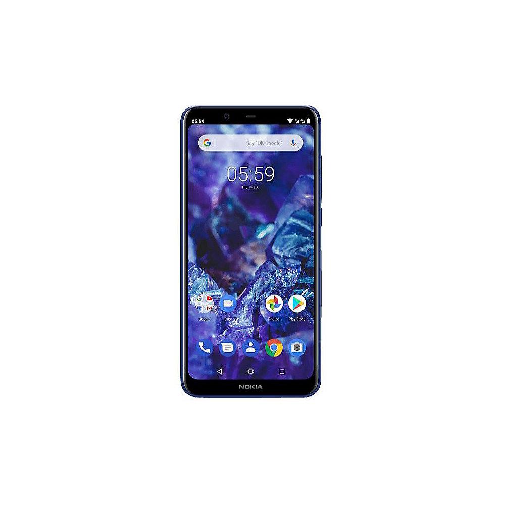Nokia 5.1 Plus (2018) 32 GB Dual-SIM blau mit Android One, Nokia, 5.1, Plus, 2018, 32, GB, Dual-SIM, blau, Android, One