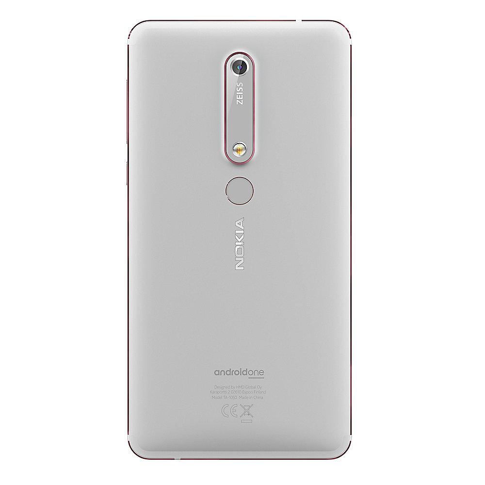 Nokia 6.1 (2018) 32GB white Dual-SIM Android 8.0 Smartphone, Nokia, 6.1, 2018, 32GB, white, Dual-SIM, Android, 8.0, Smartphone