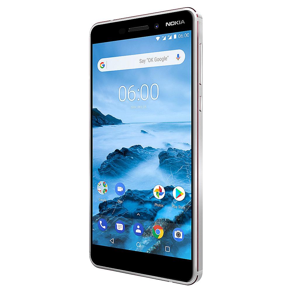 Nokia 6.1 (2018) 32GB white Dual-SIM Android 8.0 Smartphone, Nokia, 6.1, 2018, 32GB, white, Dual-SIM, Android, 8.0, Smartphone