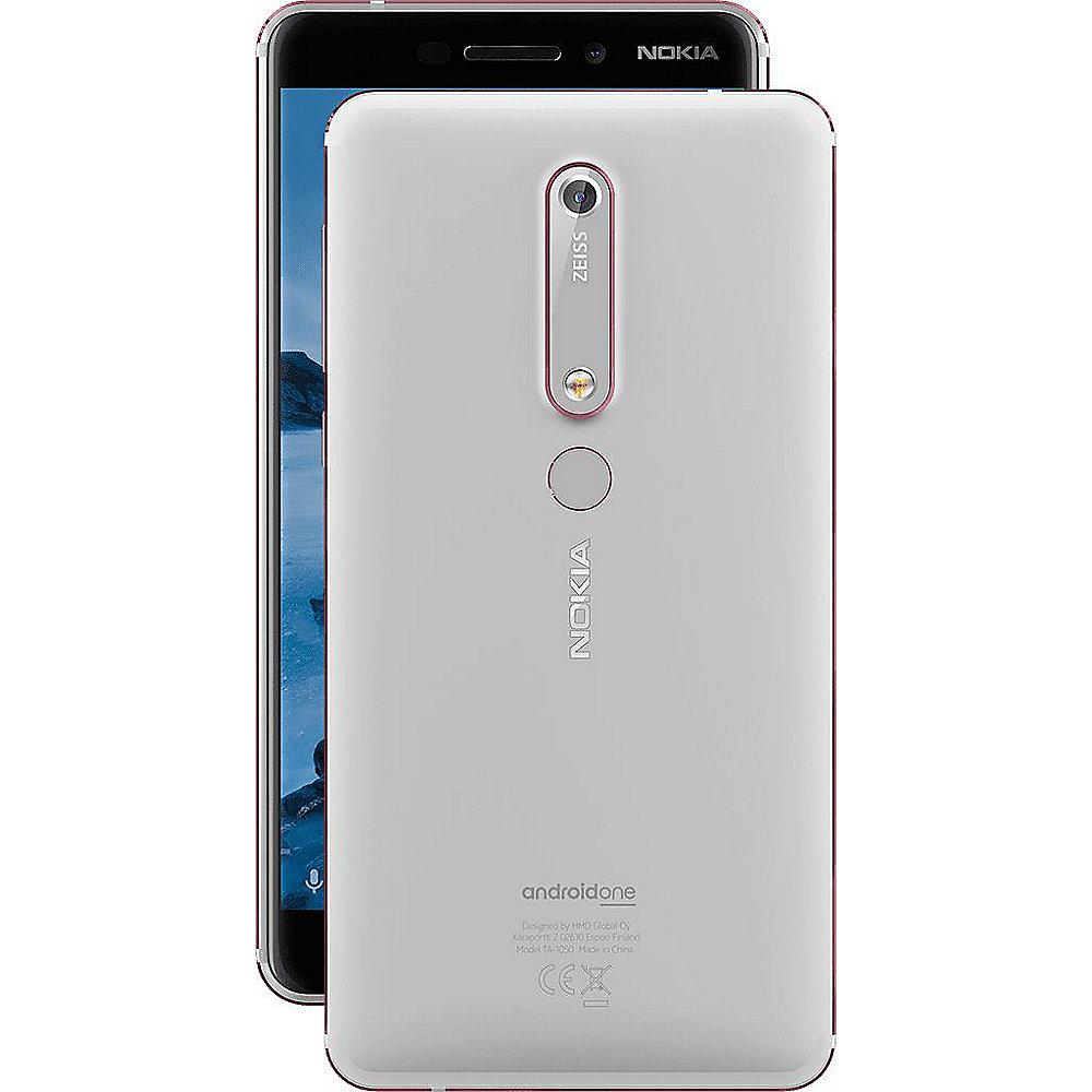 Nokia 6.1 (2018) 32GB white Dual-SIM Android 8.0 Smartphone, Nokia, 6.1, 2018, 32GB, white, Dual-SIM, Android, 8.0, Smartphone