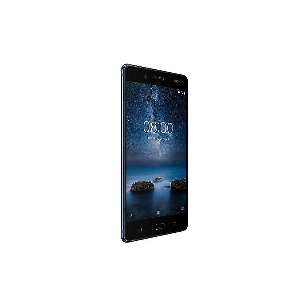 Nokia 8 glossy blue 128 GB Android 7.1 Smartphone *Kratzer auf dem Display*