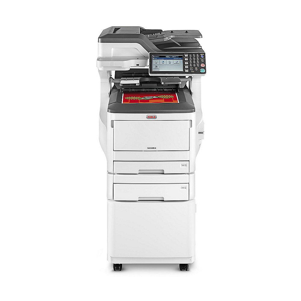 OKI MC853dnct Farblaserdrucker Scanner Kopierer Fax LAN  A3, OKI, MC853dnct, Farblaserdrucker, Scanner, Kopierer, Fax, LAN, A3