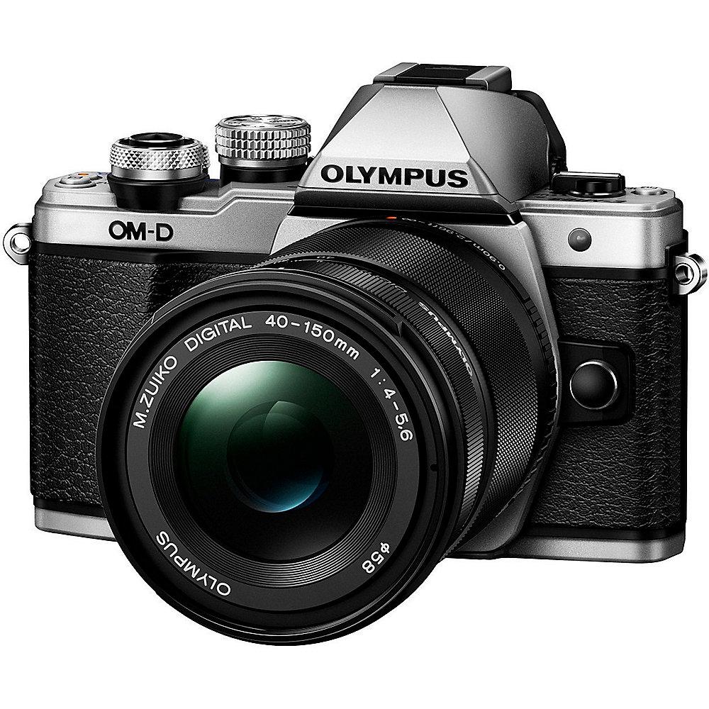 Olympus OM-D E-M10 Mark II 14-42mm EZ Pancake & 40-150mm Systemkamera silber