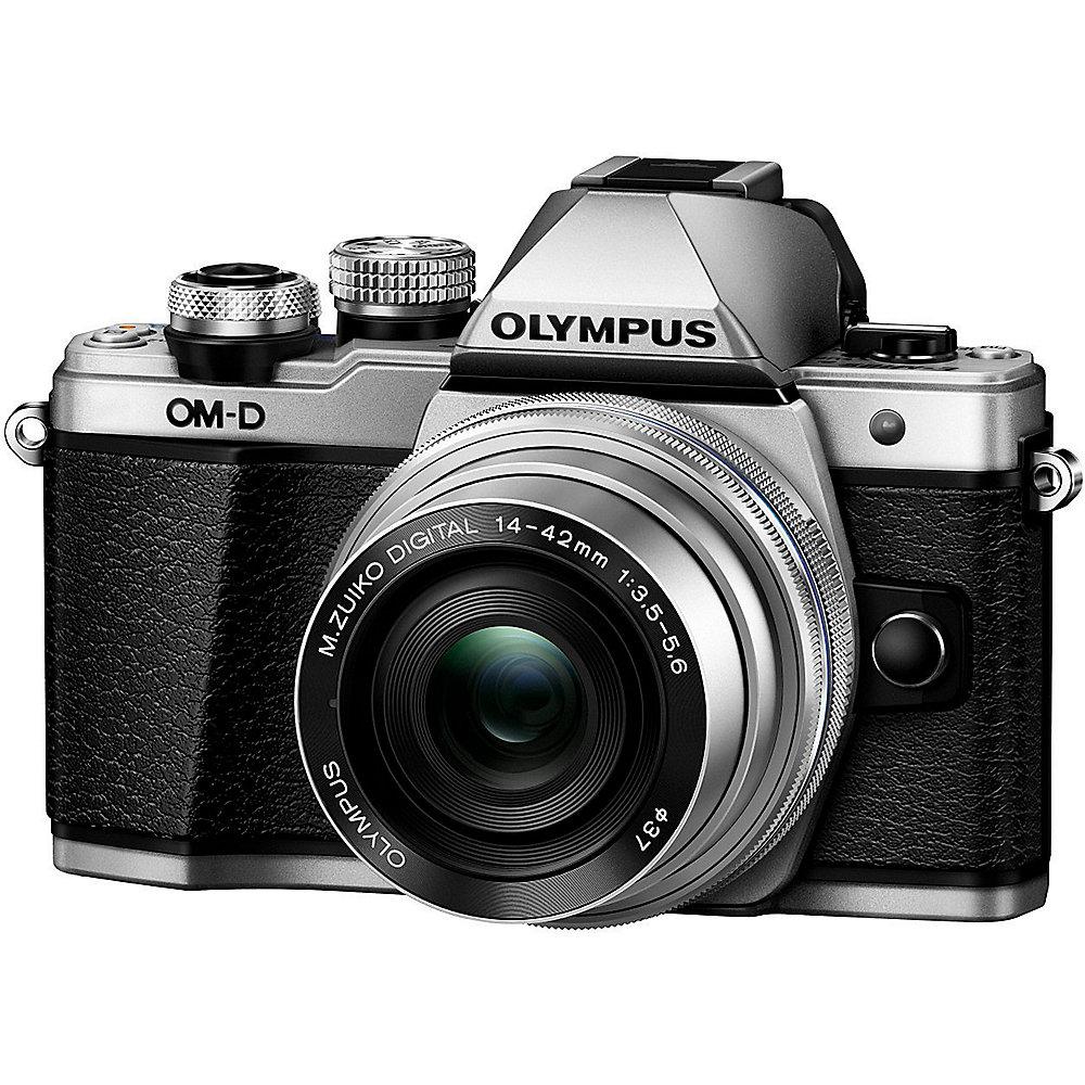 Olympus OM-D E-M10 Mark II 14-42mm EZ Pancake & 40-150mm Systemkamera silber