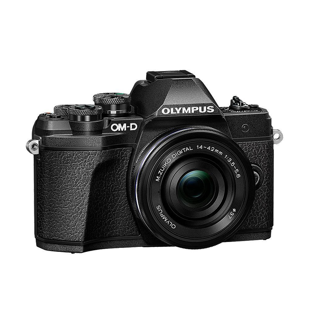 Olympus OM-D E-M10 Mark III Kit 14-42mm EZ Pancake Systemkamera schwarz, Olympus, OM-D, E-M10, Mark, III, Kit, 14-42mm, EZ, Pancake, Systemkamera, schwarz