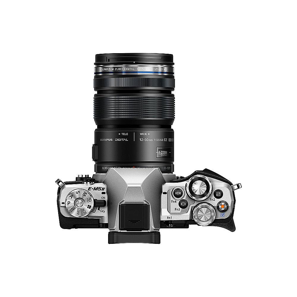 Olympus OM-D E-M5 Mark II Kit 12-50 mm EZ Pancake Systemkamera silber