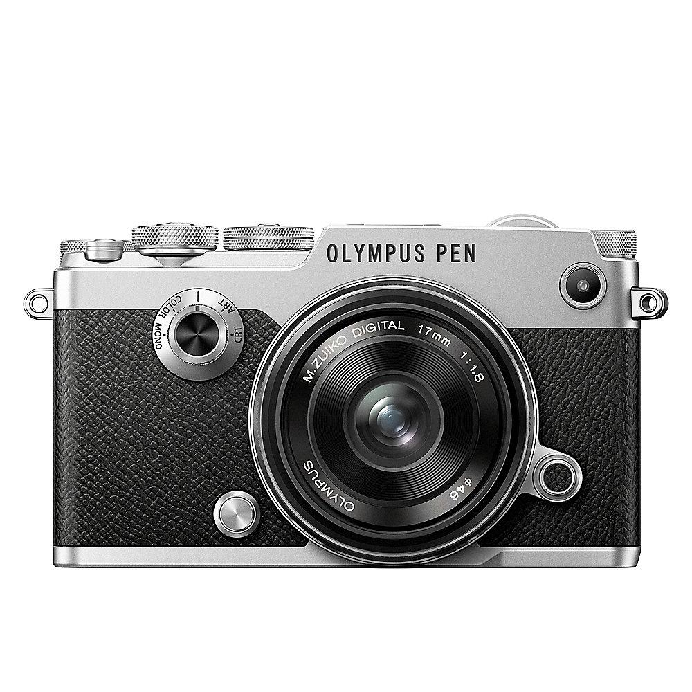 Olympus PEN-F Kit 17mm f/1.8 Systemkamera silber