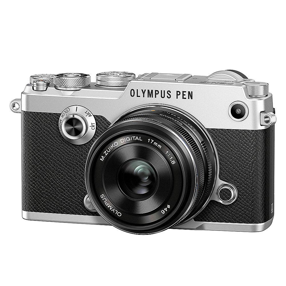 Olympus PEN-F Kit 17mm f/1.8 Systemkamera silber