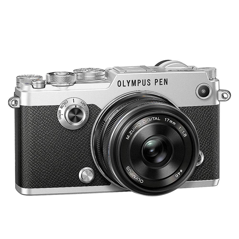 Olympus PEN-F Kit 17mm f/1.8 Systemkamera silber