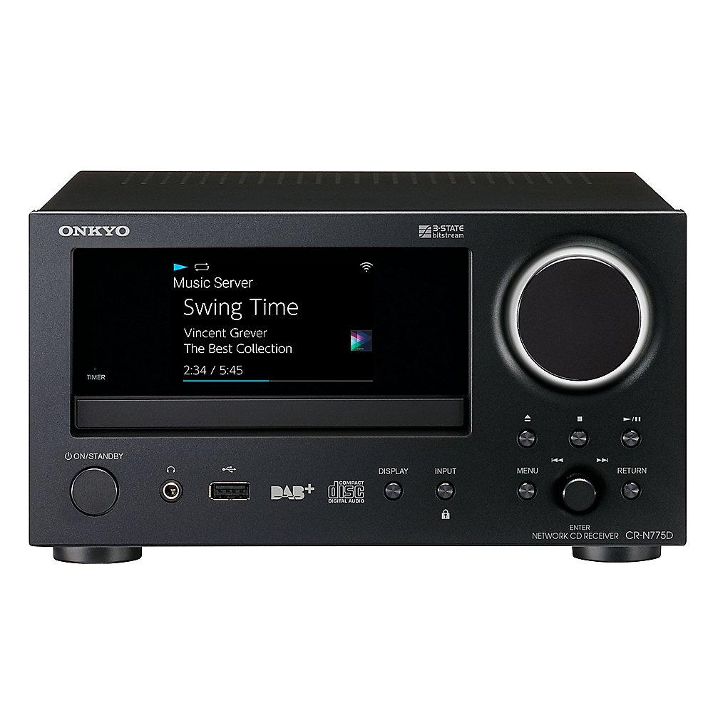 Onkyo CS-N775D Netzwerk-CD-Receiver   Onkyo 2-Wege Lautsprecher schwarz