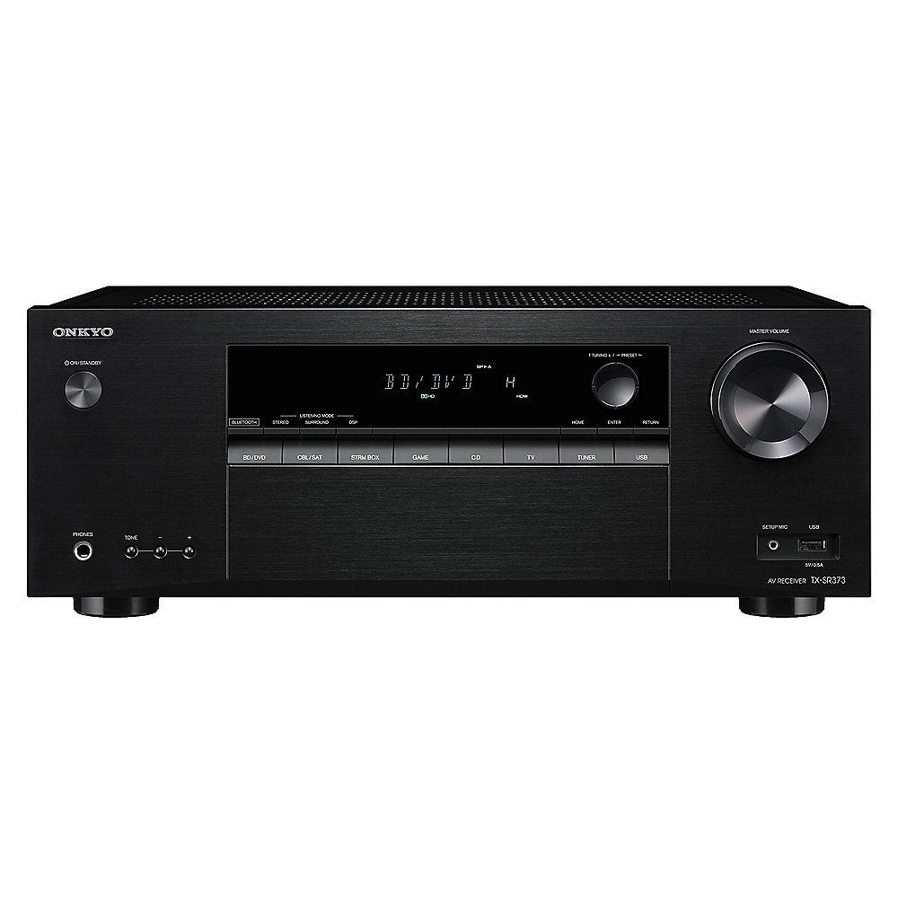 Onkyo TX-SR373-B 5.1 AV Receiver Schwarz Bluetoth HDMI 135W/Kanal, Onkyo, TX-SR373-B, 5.1, AV, Receiver, Schwarz, Bluetoth, HDMI, 135W/Kanal