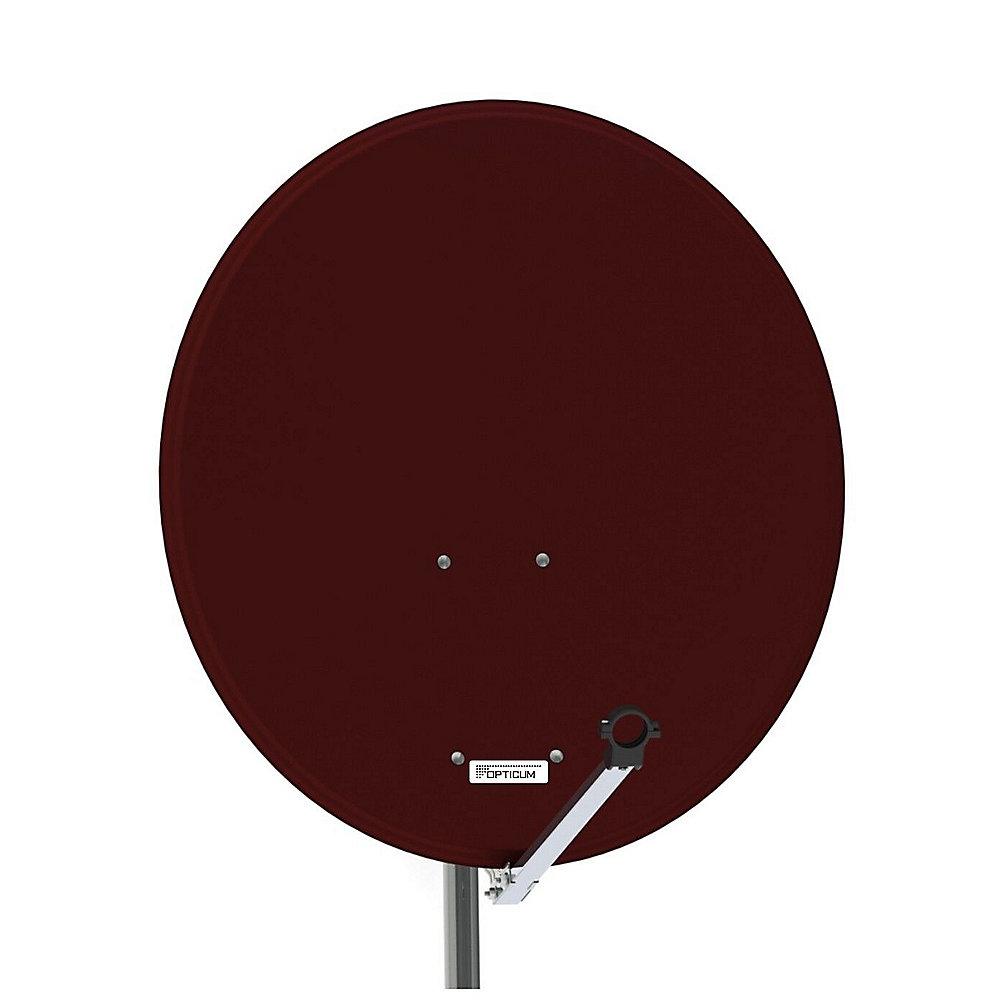 Opticum QA80 SAT   Single-LNB Antenne Stahl, Farbe: Ziegelrot
