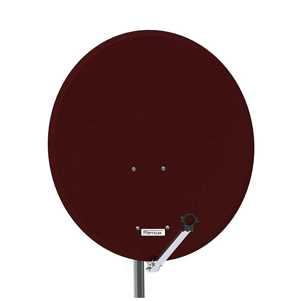 Opticum QA80 SAT   Twin-LNB Antenne Stahl, Farbe: Ziegelrot