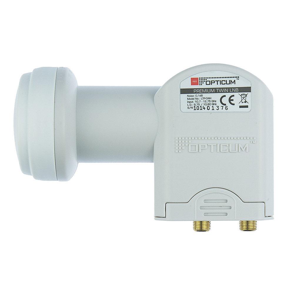 Opticum QA80 SAT   Twin-LNB Antenne Stahl, Farbe: Ziegelrot