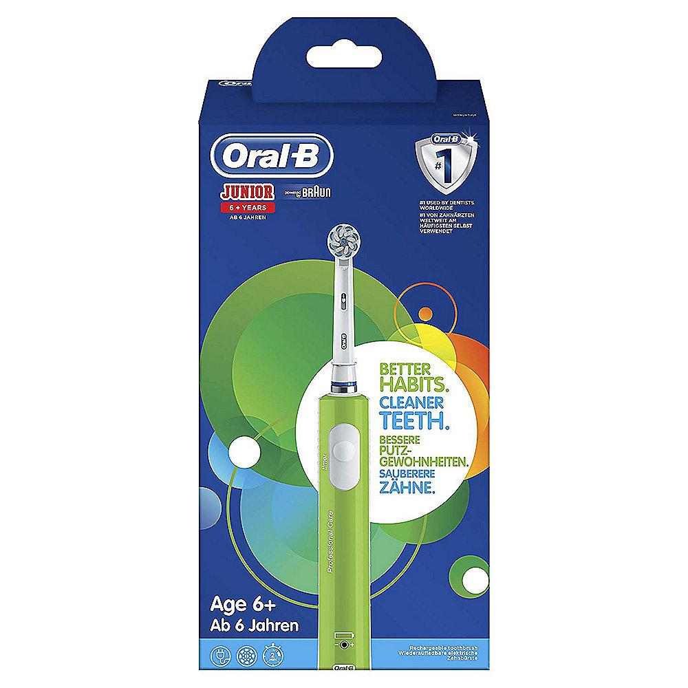 Oral-B Junior Green Elektrische Zahnbürste für Kinder ab 6 Jahren grün