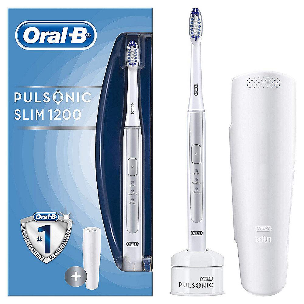 Oral-B Pulsonic Slim 1200 Schallzahnbürste silber, Oral-B, Pulsonic, Slim, 1200, Schallzahnbürste, silber