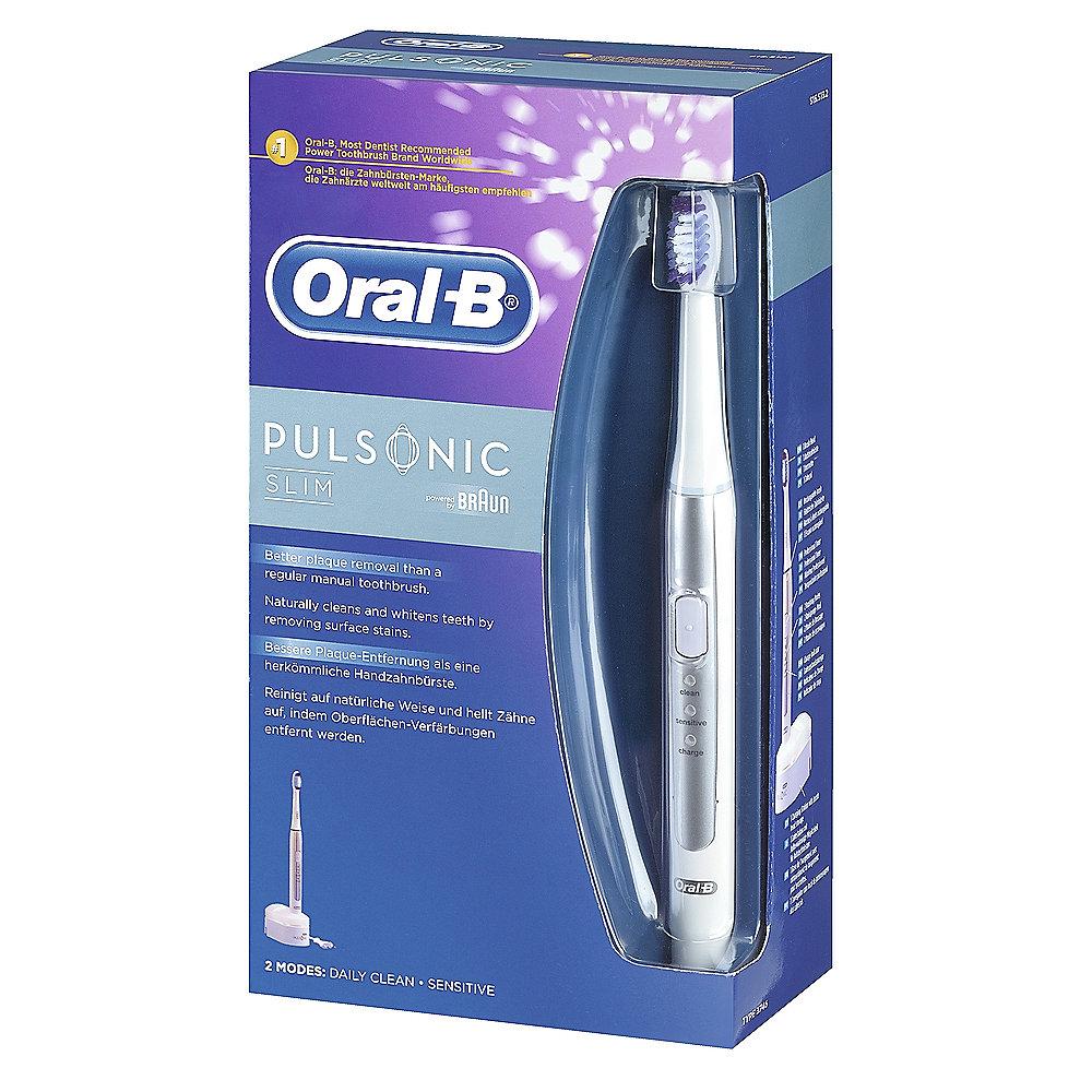 Oral-B Pulsonic Slim Schallzahnbürste weiß/silber, Oral-B, Pulsonic, Slim, Schallzahnbürste, weiß/silber