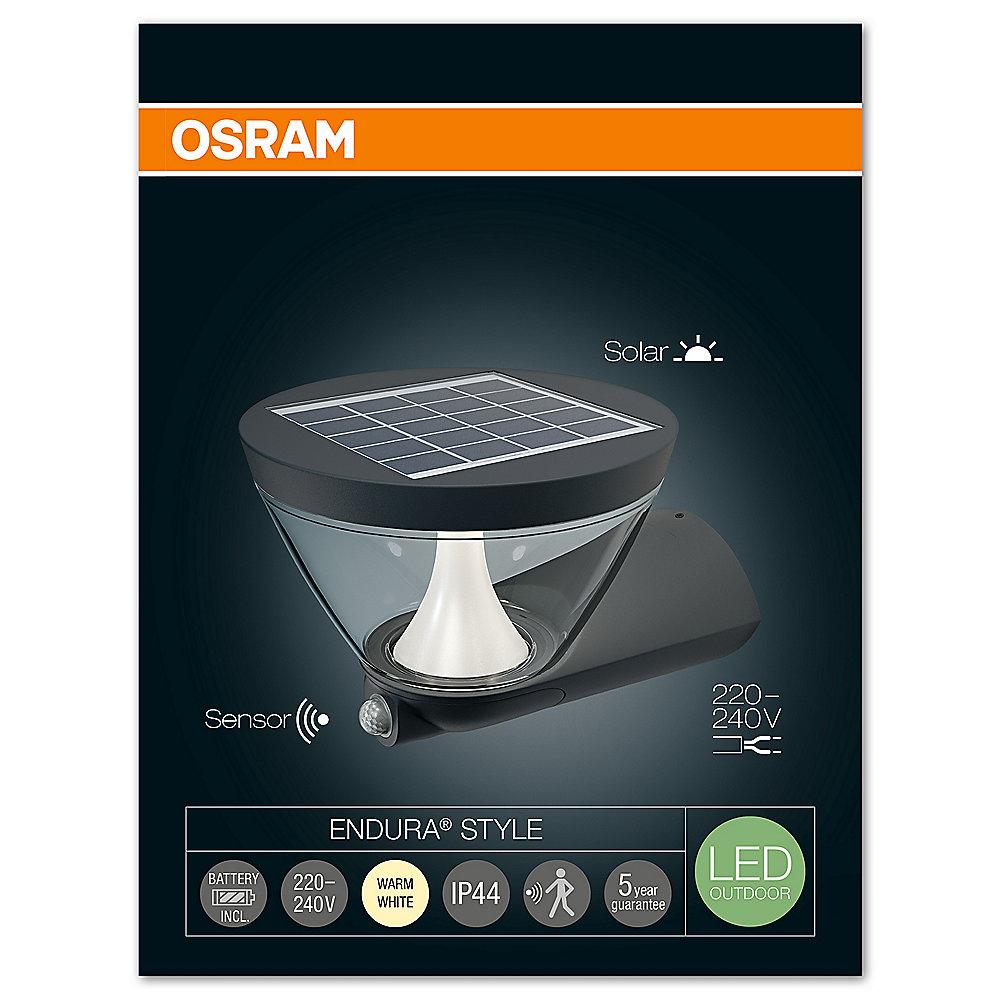 Osram Endura Style Solar LED-Außenwandleuchte grau