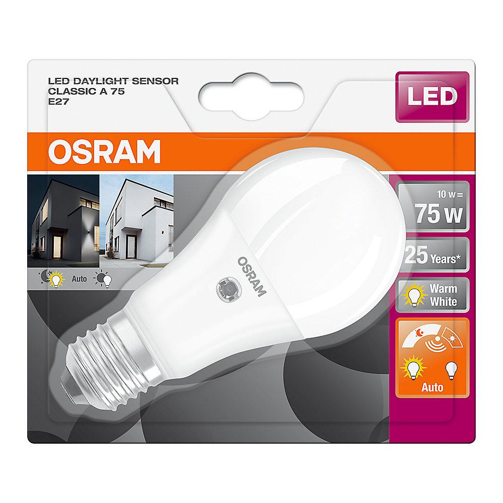 Osram LED Star  Daylight Sensor Classic A Birne 10W E27 warmweiß