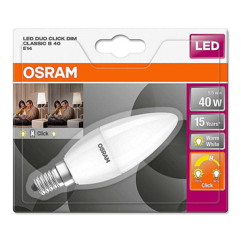 Osram LED Star  Duo Click Dim Classic B Kerze 5,5W E14 matt warmweiß dimmbar