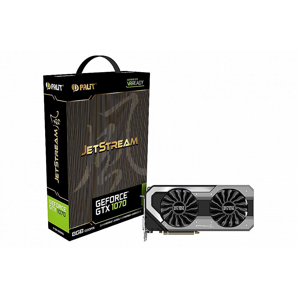 Palit GeForce GTX 1070 JetStream 8GB GDDR5 Grafikkarte DVI/HDMI/3xDP, Palit, GeForce, GTX, 1070, JetStream, 8GB, GDDR5, Grafikkarte, DVI/HDMI/3xDP