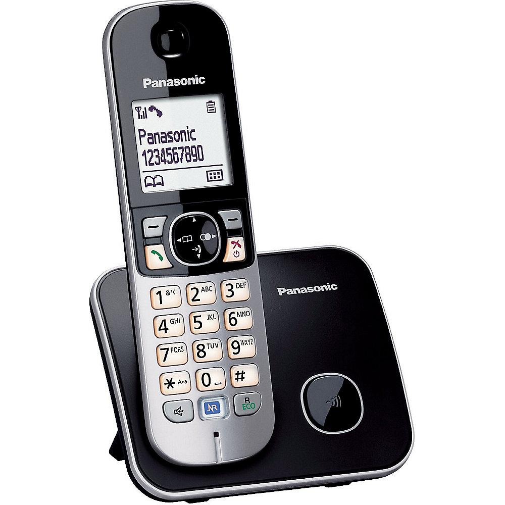 Panasonic KX-TG6811GB schnurgebundenes Festnetztelefon (analog), schwarz, Panasonic, KX-TG6811GB, schnurgebundenes, Festnetztelefon, analog, schwarz