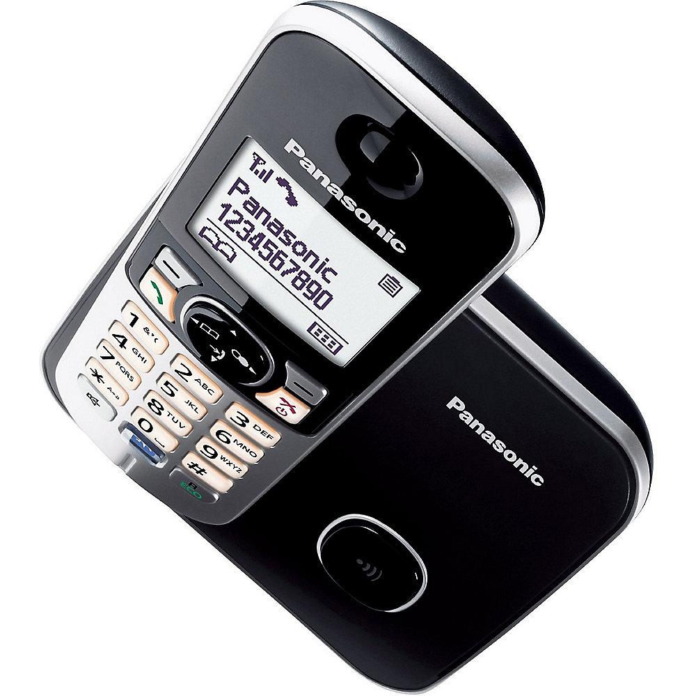 Panasonic KX-TG6811GB schnurgebundenes Festnetztelefon (analog), schwarz, Panasonic, KX-TG6811GB, schnurgebundenes, Festnetztelefon, analog, schwarz