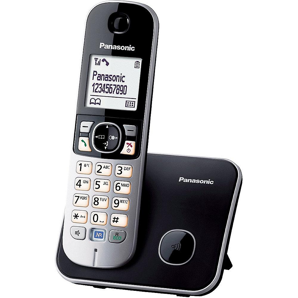 Panasonic KX-TG6811GB schnurgebundenes Festnetztelefon (analog), schwarz, Panasonic, KX-TG6811GB, schnurgebundenes, Festnetztelefon, analog, schwarz