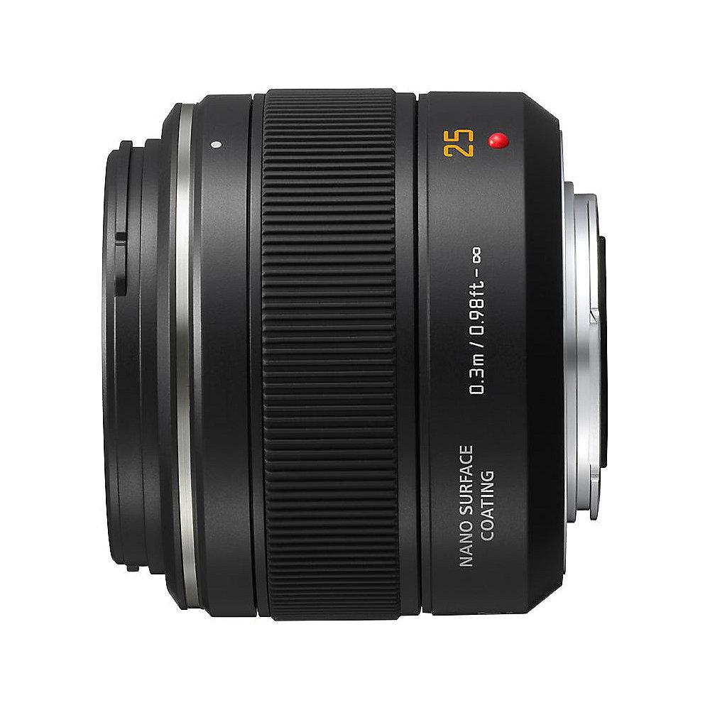 Panasonic Leica DG 25mm F/1,4 Summilux Weitwinkel Objektiv für Lumix G (H-X025E, Panasonic, Leica, DG, 25mm, F/1,4, Summilux, Weitwinkel, Objektiv, Lumix, G, H-X025E