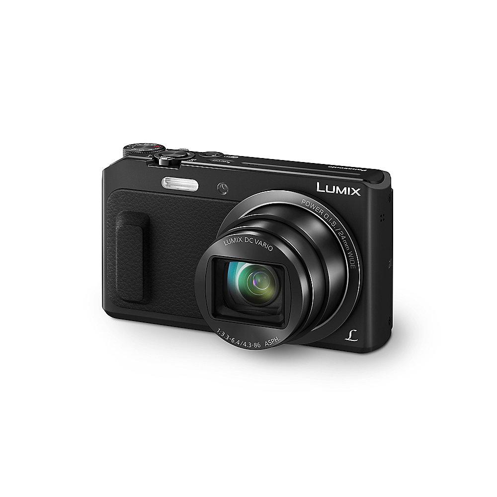 Panasonic Lumix DMC-TZ58 Digitalkamera schwarz, Panasonic, Lumix, DMC-TZ58, Digitalkamera, schwarz