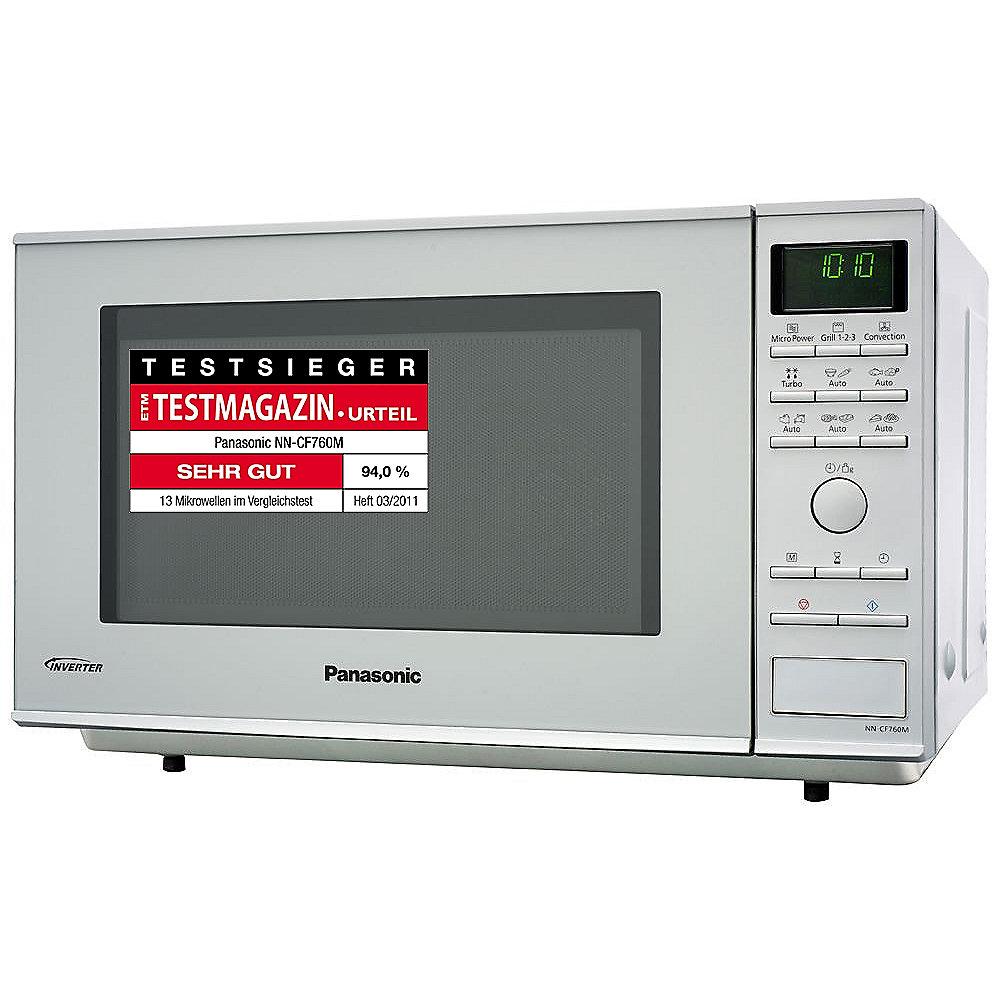 Panasonic NN-CF760M Heißluft Inverter Mikrowelle silber *Beule vorhanden*